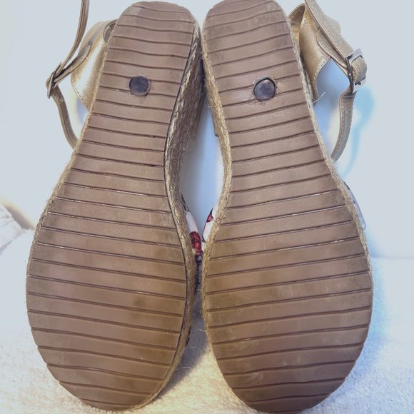 Brujilda Handmde Leather/Espadilas/Sandals-Columbia-Sz 39 (US 8) Spring-Gold - Picture 13 of 15